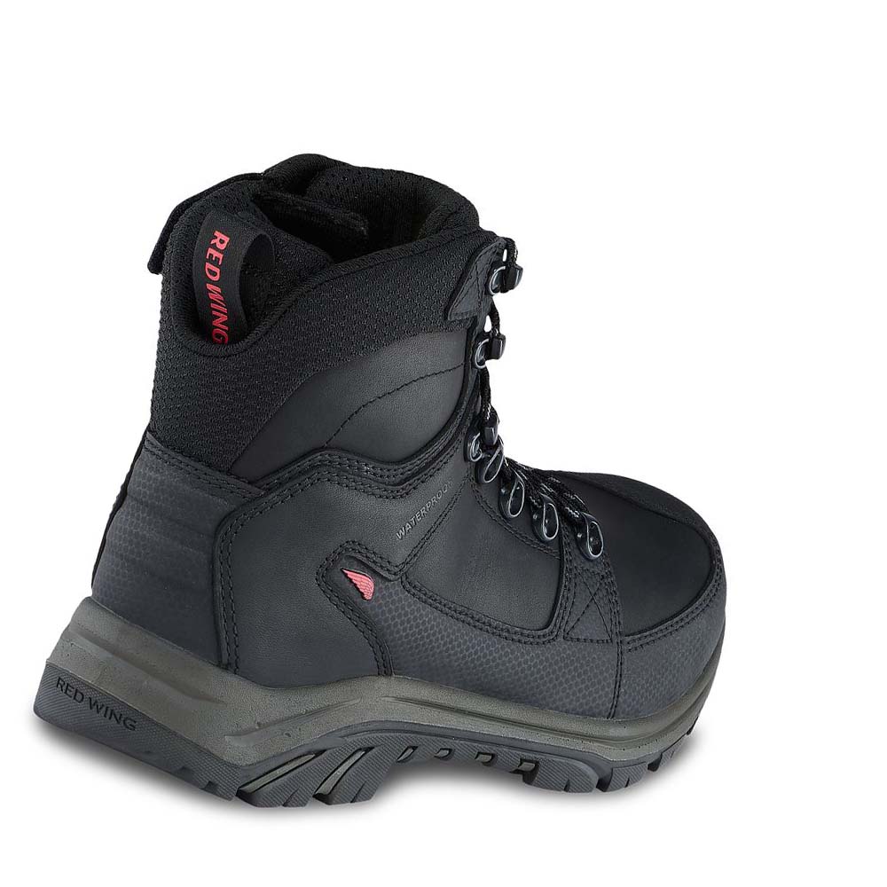 Red Wing Tradesman 6-inch Side-Zip Safety Toe Men's Waterproof Boots Black | ZA 406VRW